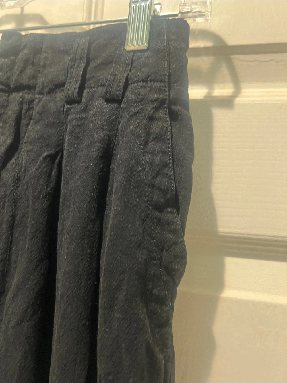 Free People Black Straight-Leg Pants